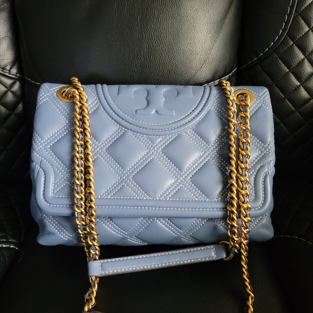 Fleming Soft Contrast-stitch Convertible Shoulder Bag